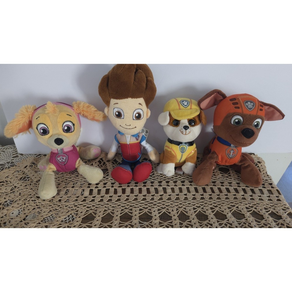 Lot 4 Paw Patrol Small Stuffed Animals